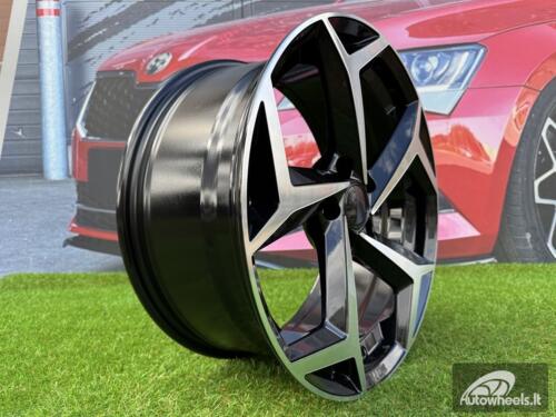Ratlankis R18x8  5X112  ET  44  57.1  XE182  (BK5512)  Black Polished (MB)  For VW  (K4)