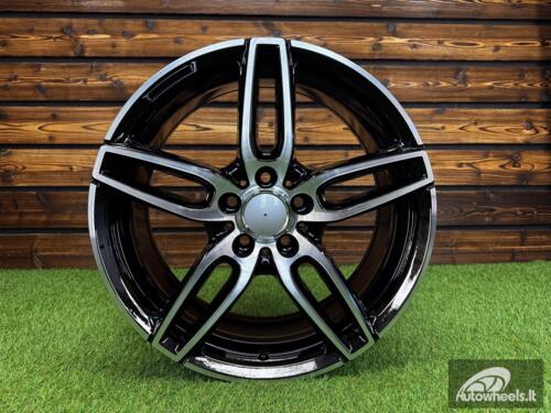 Ratlankis R18x8  5X112  ET  43  66.6  XE225  (BK5434)  Black Polished (MB)  For MER  (K2+P)