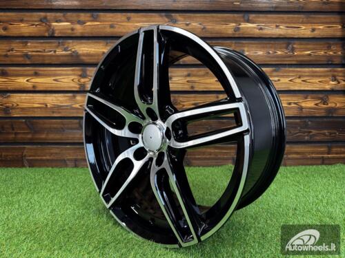 Ratlankis R18x8  5X112  ET  43  66.6  XE225  (BK5434)  Black Polished (MB)  For MER  (K2+P)