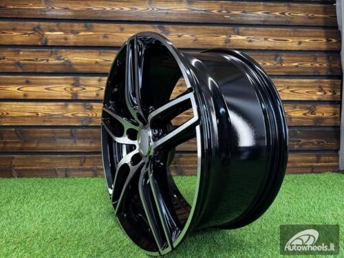 Ratlankis R18x8  5X112  ET  43  66.6  XE225  (BK5434)  Black Polished (MB)  For MER  (K2+P)