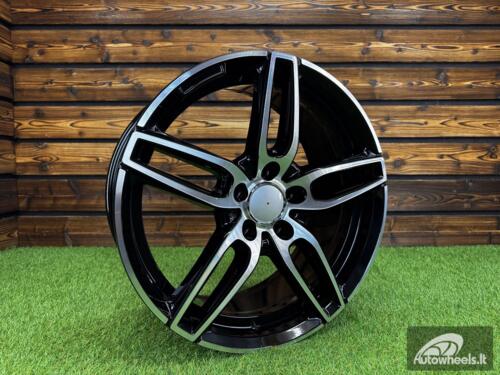 Ratlankis R18x8  5X112  ET  43  66.6  XE225  (BK5434)  Black Polished (MB)  For MER  (K2+P)