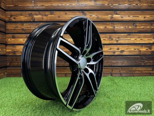Ratlankis R18x8  5X112  ET  43  66.6  XE225  (BK5434)  Black Polished (MB)  For MER  (K2+P)