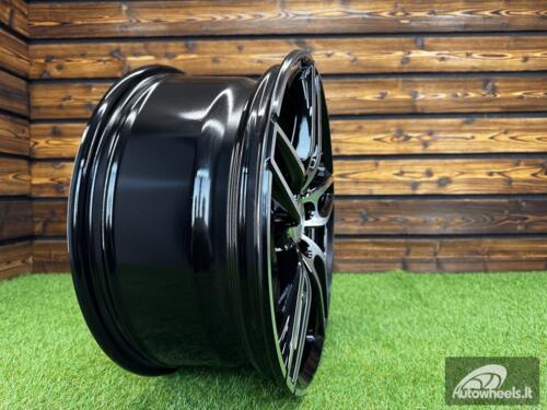 Ratlankis R18x8  5X112  ET  43  66.6  XE225  (BK5434)  Black Polished (MB)  For MER  (K2+P)