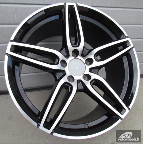 Ratlankis R18x8  5X112  ET  43  66.6  XE225  (BK5434)  Black Polished (MB)  For MER  (K2+P)