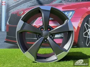 Ratlankis R18x8  5X112  ET  45  66.5  XE351  (BY1491)  Grey Polished Half Matt (MGHM)  For AUD  (Z3)