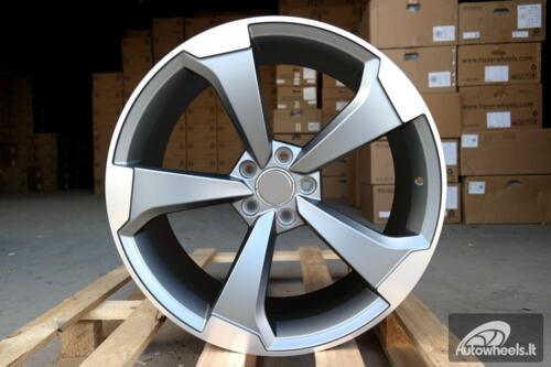 Ratlankis R18x8  5X112  ET  45  66.5  XE351  (BY1491)  Grey Polished Half Matt (MGHM)  For AUD  (Z3)