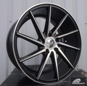 Ratlankis R20x9  5X120  ET  38  74.1  XF096  (QC175)  Black Polished (MB)  For RACIN  (K3)  ((LEFT) Style Vossen)