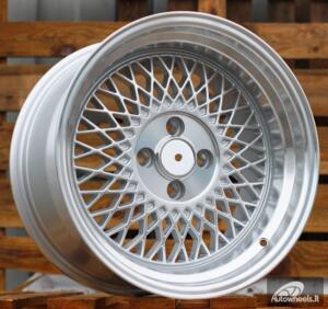 Ratlankis R16x8  4X100  ET  25  73.1  XF098  Machined Silver (MS)  For RACIN  (R+P1)  (BBS Style)