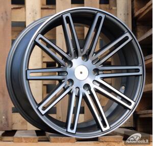 Ratlankis R18x8  5X120  ET  35  72.6  XF158  (A1031)  Grey Polished Matt (MGM)  For RACIN  (K7)  ((Rear+Front) Style Vossen )