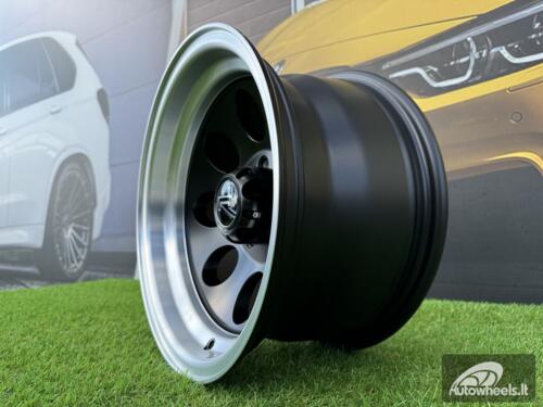 Ratlankis R15x8  5X114.3  ET  M20  83.1  XF171  Black Half Matt+Polished Lip (BLHMPL)  For 4X4  (R)