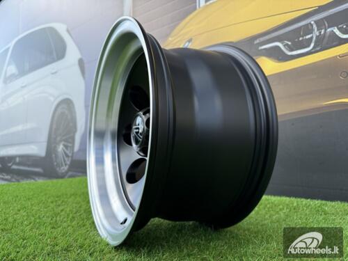 Ratlankis R15x8  5X114.3  ET  M20  83.1  XF171  Black Half Matt+Polished Lip (BLHMPL)  For 4X4  (R)