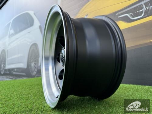 Ratlankis R15x8  5X114.3  ET  M20  83.1  XF171  Black Half Matt+Polished Lip (BLHMPL)  For 4X4  (R)