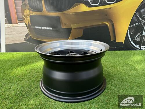 Ratlankis R15x8  5X114.3  ET  M20  83.1  XF171  Black Half Matt+Polished Lip (BLHMPL)  For 4X4  (R)