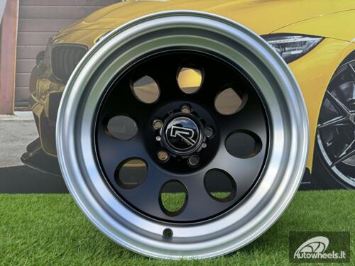Ratlankis R15x8  5X114.3  ET  M20  83.1  XF171  Black Half Matt+Polished Lip (BLHMPL)  For 4X4  (R+K4)
