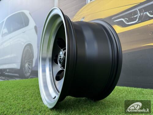 Ratlankis R15x8  5X114.3  ET  M20  83.1  XF171  Black Half Matt+Polished Lip (BLHMPL)  For 4X4  (R+K4)