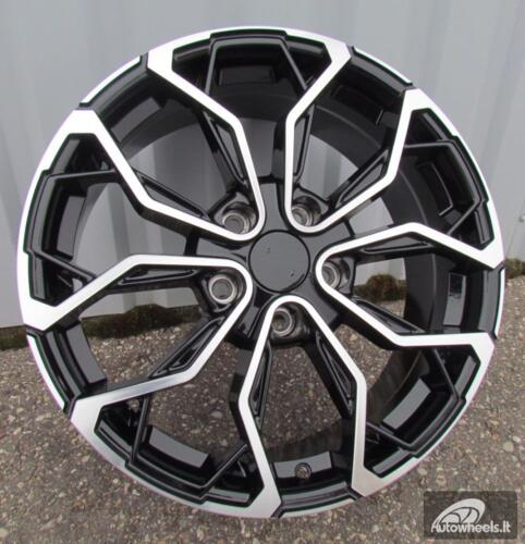 Ratlankis R15x6.5  4X100  ET  37  60.1  XF260  (BK1058)  Black Polished (MB)  For RENAU  (K2)