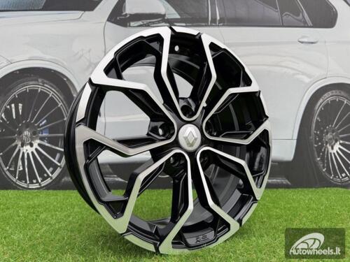 Ratlankis R17x7  4X100  ET  44  60.1  XF260  (BK1058)  Black Polished (MB)  For RENAU  (R+L1)