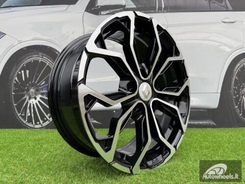 Ratlankis R17x7  4X100  ET  44  60.1  XF260  (BK1058)  Black Polished (MB)  For RENAU  (R+L1)