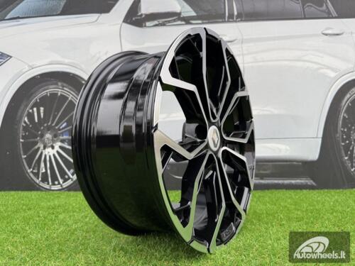 Ratlankis R17x7  4X100  ET  44  60.1  XF260  (BK1058)  Black Polished (MB)  For RENAU  (R+L1)