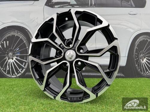 Ratlankis R17x7  4X100  ET  44  60.1  XF260  (BK1058)  Black Polished (MB)  For RENAU  (R+L1)