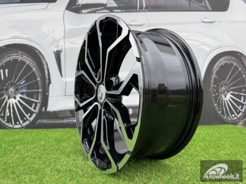 Ratlankis R17x7  4X100  ET  44  60.1  XF260  (BK1058)  Black Polished (MB)  For RENAU  (R+L1)