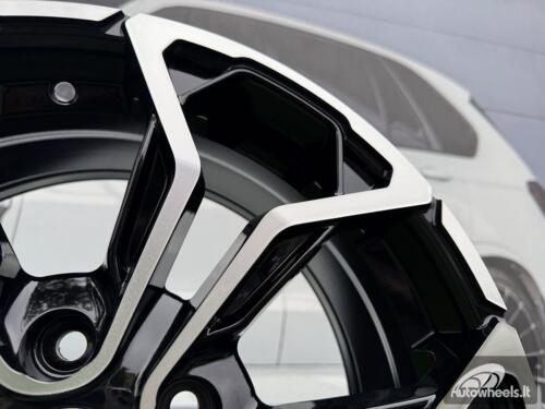 Ratlankis R17x7  4X100  ET  44  60.1  XF260  (BK1058)  Black Polished (MB)  For RENAU  (R+L1)