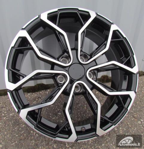 Ratlankis R17x7  4X100  ET  44  60.1  XF260  (BK1058)  Black Polished (MB)  For RENAU  (R+L1)