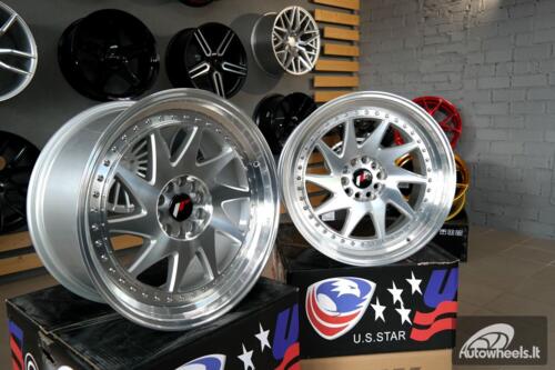 Ratlankis R20x11  5X120  ET  25  74.1  XFA39  Silver+Polished Lip (SP)  For RACIN  (K4)  ( Style ROTIFORM)
