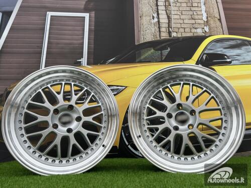 Ratlankis R19x9.5  5X120  ET  22  74.1  XFE55  Silver+Polished Lip (SP)  For BMW  (K4)  (BBS Style REAR+FRONT)