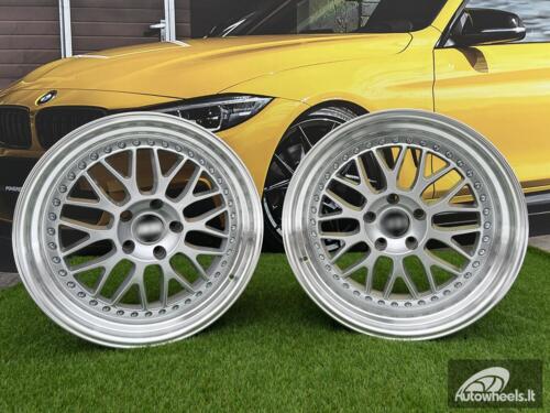 Ratlankis R19x9.5  5X120  ET  22  74.1  XFE55  Silver+Polished Lip (SP)  For BMW  (P1)  (BBS Style REAR+FRONT)
