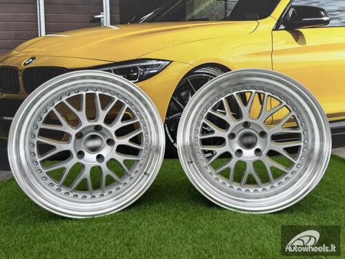 Ratlankis R19x9.5  5X120  ET  22  74.1  XFE55  Silver+Polished Lip (SP)  For BMW  (P1)  (BBS Style REAR+FRONT)