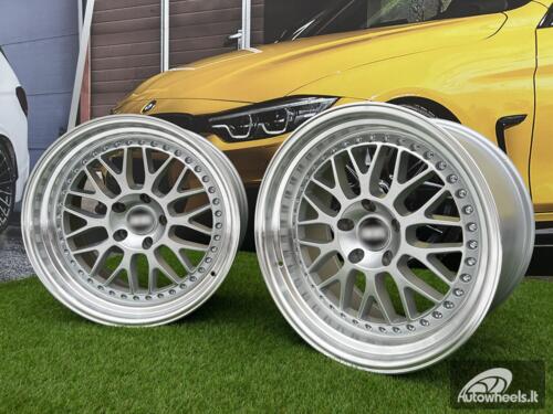 Ratlankis R19x9.5  5X120  ET  22  74.1  XFE55  Silver+Polished Lip (SP)  For BMW  (P1)  (BBS Style REAR+FRONT)