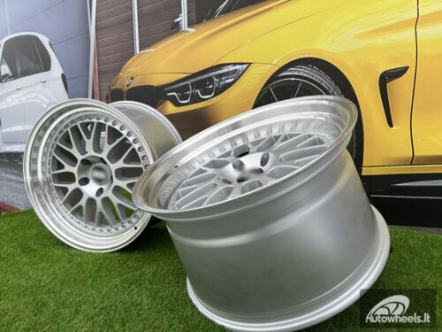 Ratlankis R19x9.5  5X120  ET  22  74.1  XFE55  Silver+Polished Lip (SP)  For BMW  (P1)  (BBS Style REAR+FRONT)