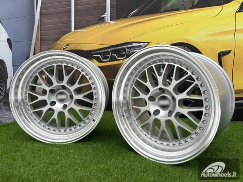 Ratlankis R19x9.5  5X120  ET  22  74.1  XFE55  Silver+Polished Lip (SP)  For BMW  (P2)  (BBS Style REAR+FRONT)