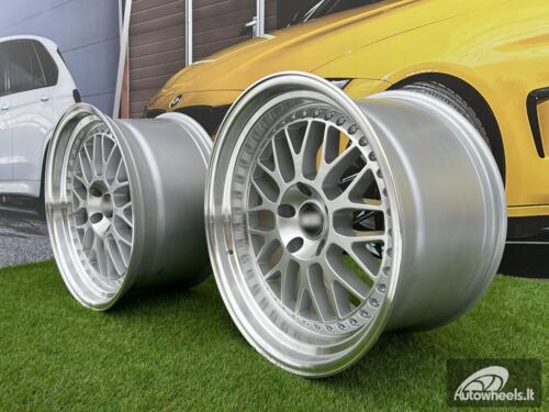 Ratlankis R19x9.5  5X120  ET  22  74.1  XFE55  Silver+Polished Lip (SP)  For BMW  (P2)  (BBS Style REAR+FRONT)