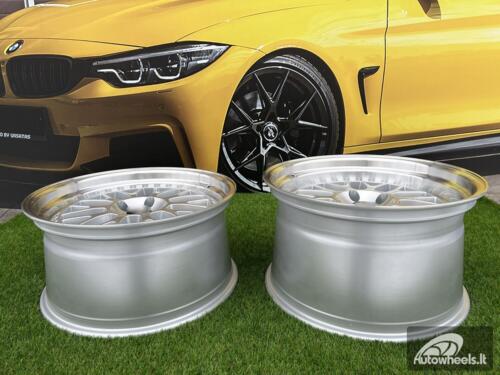 Ratlankis R19x9.5  5X120  ET  22  74.1  XFE55  Silver+Polished Lip (SP)  For BMW  (P2)  (BBS Style REAR+FRONT)