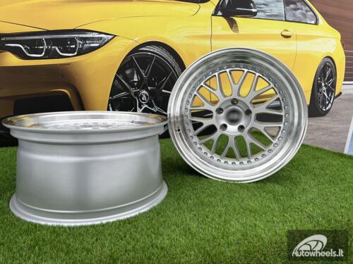 Ratlankis R19x9.5  5X120  ET  22  74.1  XFE55  Silver+Polished Lip (SP)  For BMW  (P2)  (BBS Style REAR+FRONT)