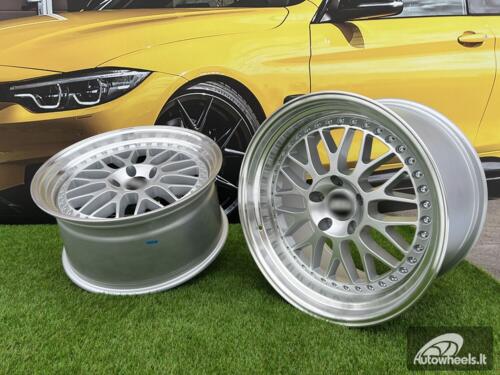 Ratlankis R19x9.5  5X120  ET  22  74.1  XFE55  Silver+Polished Lip (SP)  For BMW  (P2)  (BBS Style REAR+FRONT)