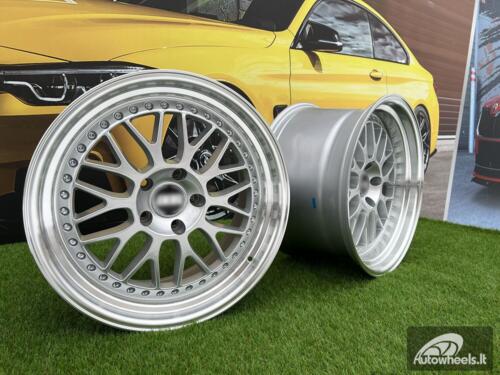 Ratlankis R19x11  5X120  ET  25  74.1  XFE55  Silver+Polished Lip (SP)  For BMW  (K4)  (BBS Style REAR+FRONT)