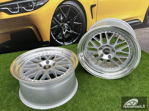 Ratlankis R19x11  5X120  ET  25  74.1  XFE55  Silver+Polished Lip (SP)  For BMW  (K4)  (BBS Style REAR+FRONT)