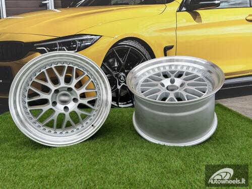 Ratlankis R19x11  5X120  ET  25  74.1  XFE55  Silver+Polished Lip (SP)  For BMW  (K4)  (BBS Style REAR+FRONT)