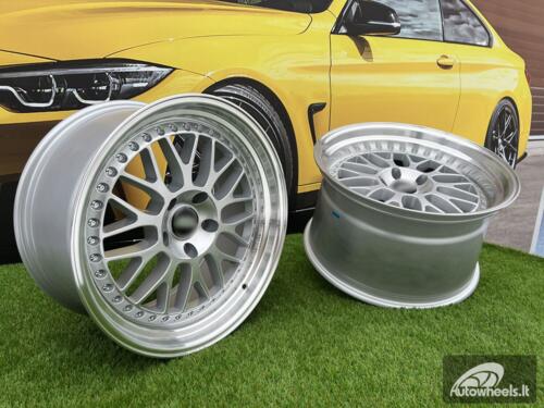 Ratlankis R19x11  5X120  ET  25  74.1  XFE55  Silver+Polished Lip (SP)  For BMW  (K4)  (BBS Style REAR+FRONT)