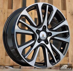 Ratlankis R17x7  5X114.3  ET  37  66.1  Y0057  Black Polished (MB)  For RENAU  (R)