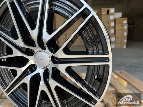 Ratlankis R19x8.5  5X112  ET  52  66.6  Y0102  Black Polished (MB)  For MER  (K2+P)  (NEW Model C-Class (Front+Rear))