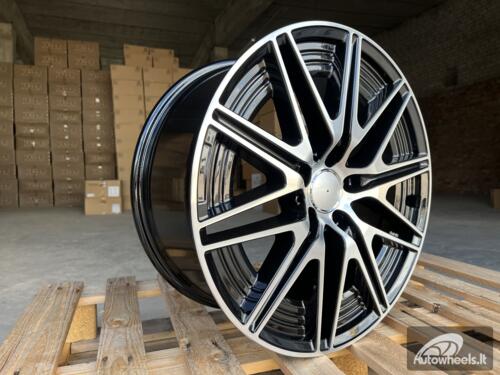 Ratlankis R19x8.5  5X112  ET  52  66.6  Y0102  Black Polished (MB)  For MER  (K2+P)  (NEW Model C-Class (Front+Rear))