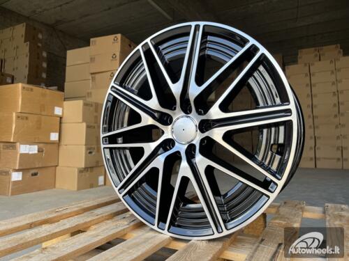 Ratlankis R18x7.5  5X112  ET  40  66.5  Y0102  Black Polished (MB)  For MER  (K2+K4)  (NEW Model C-Class (Front+Rear))