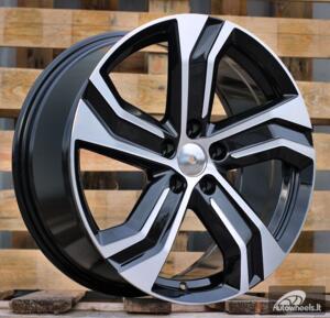 Ratlankis R18x8  5X108  ET  42  63.4  Y0143  Black Polished (MB)  For VOLVO  (P)