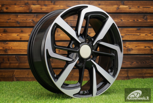 Ratlankis R14x5  4X100  ET  41  54.1  Y1126  Black Polished (MB)  For HYUND  (R)  (NEW Model)