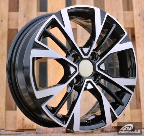 Ratlankis R15x6  4X100  ET  51  54.1  Y1127  Black Polished (MB)  For KIA  (R)