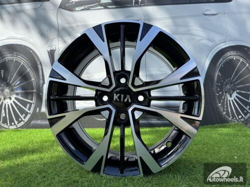 Ratlankis R15x6  4X100  ET  51  54.1  Y1127  Black Polished (MB)  For KIA  (R+L1)
